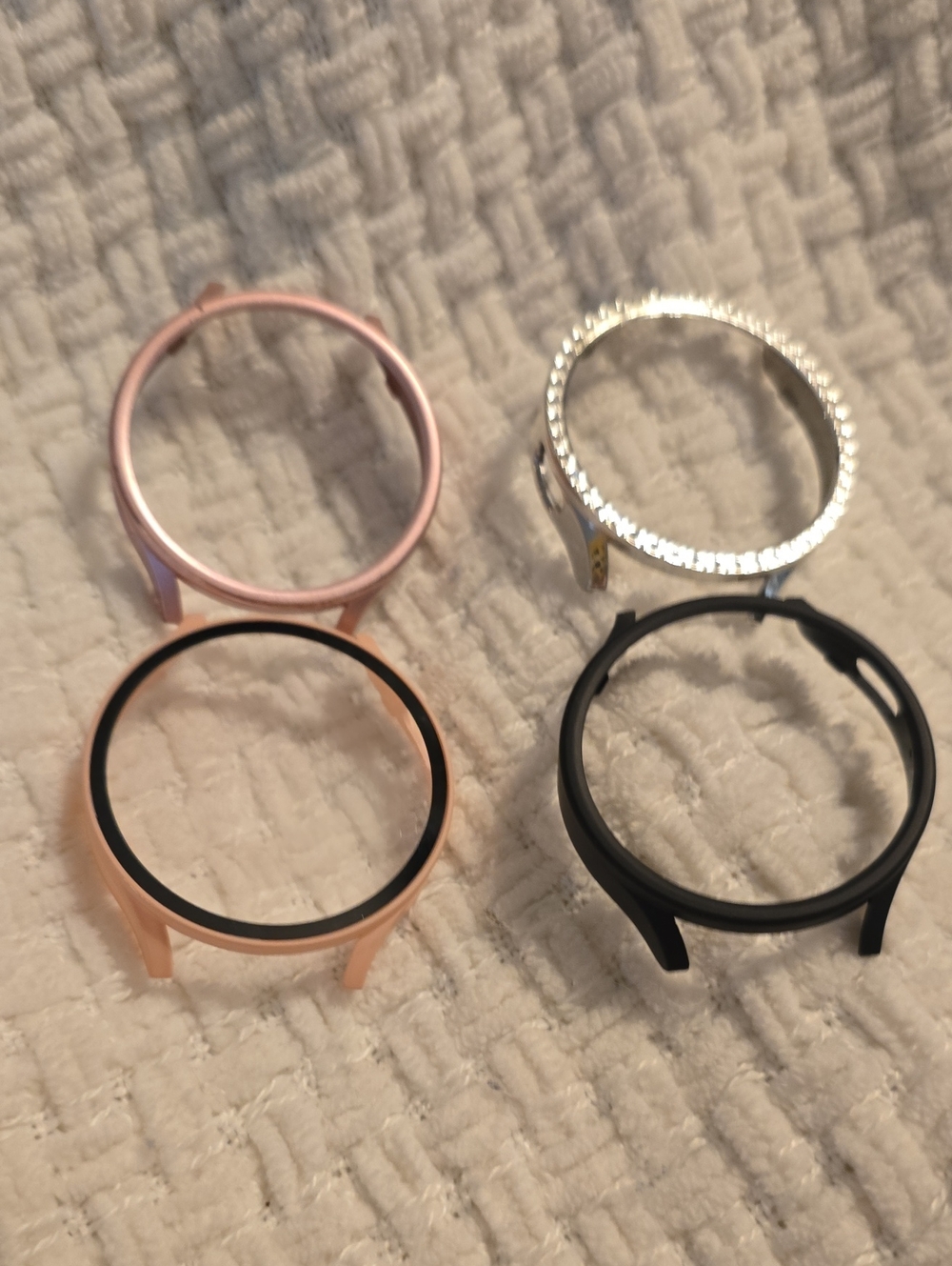 Interchangeable Watch Bezel Set - Pink, Rose Gold, Silver & Black